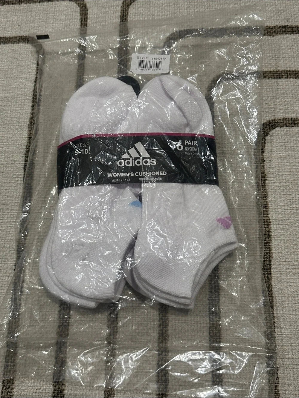 adidas Women's Cushioned No-Show Socks - White (6 Pair)